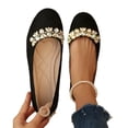 thumbnail image 4 of YOUYEDIAN Flat Shoes for Women Dressy Non Slip Slip on Loafers Spring Summer Business Walking Shoes Casual Closed Toe Orthopedic Shoes (Black), 4 of 6