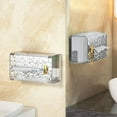 thumbnail image 6 of Wall-Mounted Toilet Paper Holder | No Drill Adhesive Bathroom Tissue Box Dispenser | Green or White Plastic Storage for Paper Towel Rolls | Easy Installation, 6 of 8