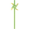 Yellow and Lime Green Pinwheel Paper Straws, 3ct