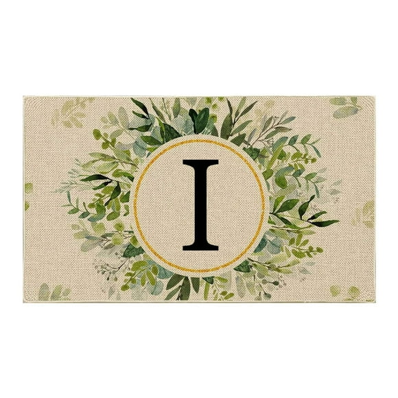 Summer Door Mat Family Last Name Initial Doormat Holiday Welcome Floor Mats 1PCS Carpet for Outdoor Indoor Use