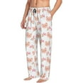 thumbnail image 3 of Mens Pajama Pants - Soft Sleep & Lounge Pants for Men, Cute Pig Face and Plants Cuteness Casual PJ Bottoms Pants with Pockets, 3 of 5