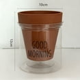thumbnail image 3 of 2-Pack 4-Inch Self-Watering Planter with PVC Liner and Terracotta Pot Set, Keeps Plants Hydrated, Water Once a Week, Ideal for Families on Business Trips or Vacations, 3 of 6