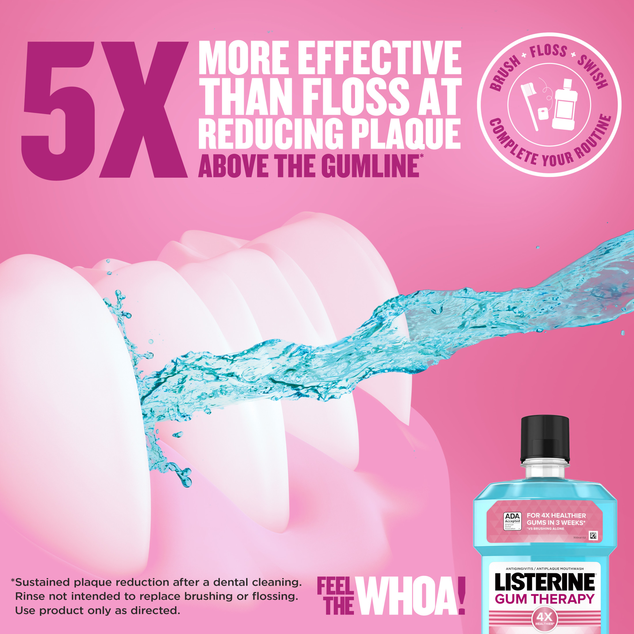 Listerine Gum Therapy Anti-Gingivitis Mouthwash, Glacier Mint, 500 mL - image 3 of 10