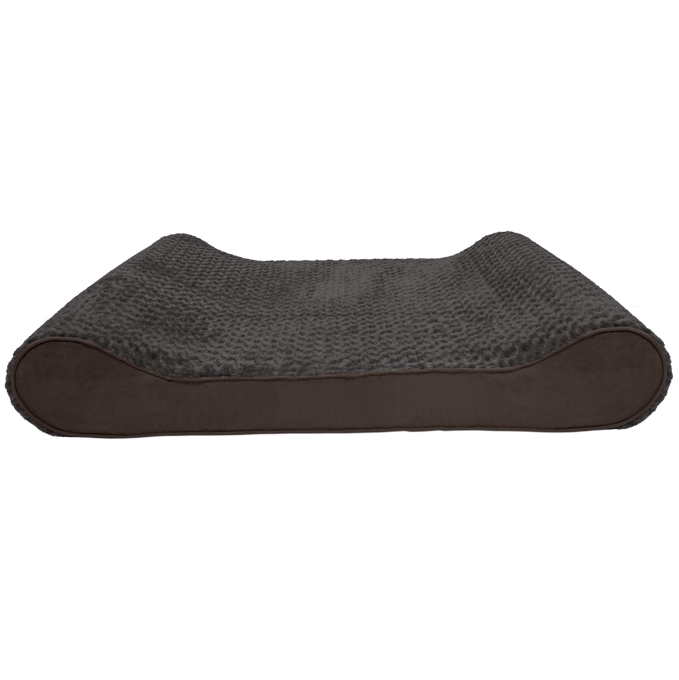FurHaven Ultra Plush & Suede Gel-Top Luxe Lounger, Chocolate, Giant, 1 Count