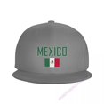 thumbnail image 1 of Gorra de béisbol con visera plana y bandera de México, transpirable, ajustable, para hombre y mujer, sombrero de hip hop para exteriores, para regalo hola suerte unisex, 1 of 2