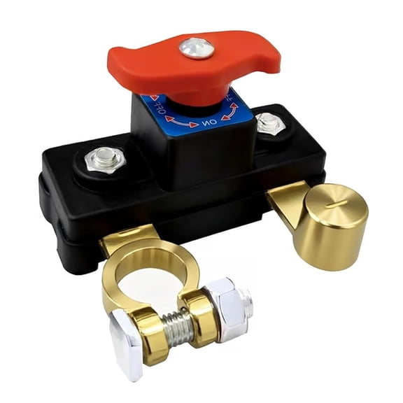 Universal Car Battery Disconnect Switch 12V/24V, Battery Isolation & Leak Protection Circuit Breaker (RL Pure Copper 1 PC)