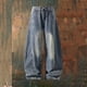 thumbnail image 2 of Ceisia Men's Trendy Solid Color Gift Button Zipper Casual Denim Pants with Elastic Waist and Pockets, 2 of 8
