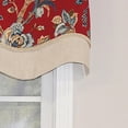 thumbnail image 3 of RLF Home Gianna Glory Valance Red. 3" Rod Pocket, Layered, Trimmed. 50"W X 16"L, 3 of 4