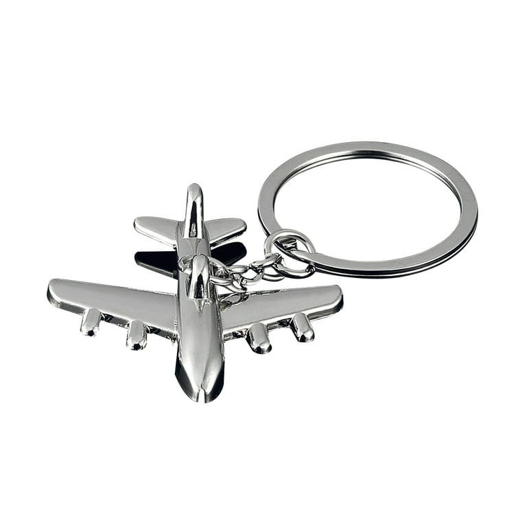 3D New Metel Airplane Keychain Aircraft Airplane Model Keyrings Car  Keychain Cool Boy Men's Gift Jewelry