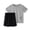 00#Grey797, variant on Boys Reflective Athletic Outfits Mesh Short Sleeve T-Shirt Shorts Set, Sizes 5-14