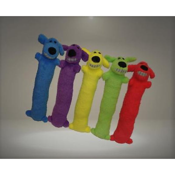 Multipet Original Loofa Dog Plush Toy - Squeaky Toy for All Dogs - Extra Soft Plush - Stuffed Animal Dog Toys for Playing - Cute Dog Pet Toy (1 Count, 12”, Random Color Surprise)