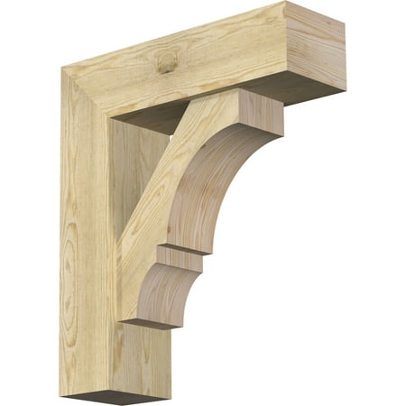 

Ekena Millwork 8 W x 26 D x 30 H Balboa Block Rough Sawn Bracket w/ Offset Brace Douglas Fir