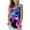 Purple, variant on HOMBOM Tank Tops Sleeveless V-neck White Fashion Print Tunic Blouse Tops Y2k Tops Summer L
