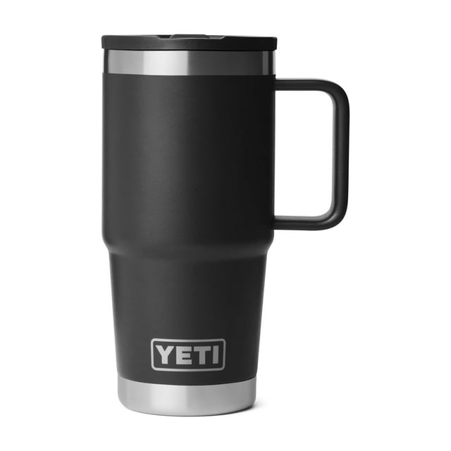 Vaso térmico YETI Rambler de 20 oz a prueba de fugas, negro