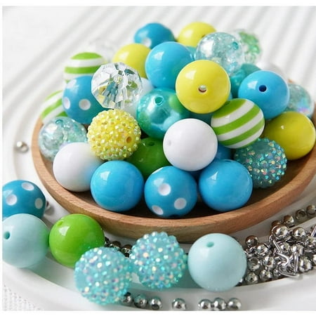 50pcs Beads For Pen Making Colorful Punched Beads Loose Beads Beadable Pen Beads