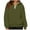 Green, variant on gbyLJF Women's Half Zipper Pullover Half-open Loose Round Neck Sweatshirt Oversized Casual Long Sleeve Hooded Top with Pocket