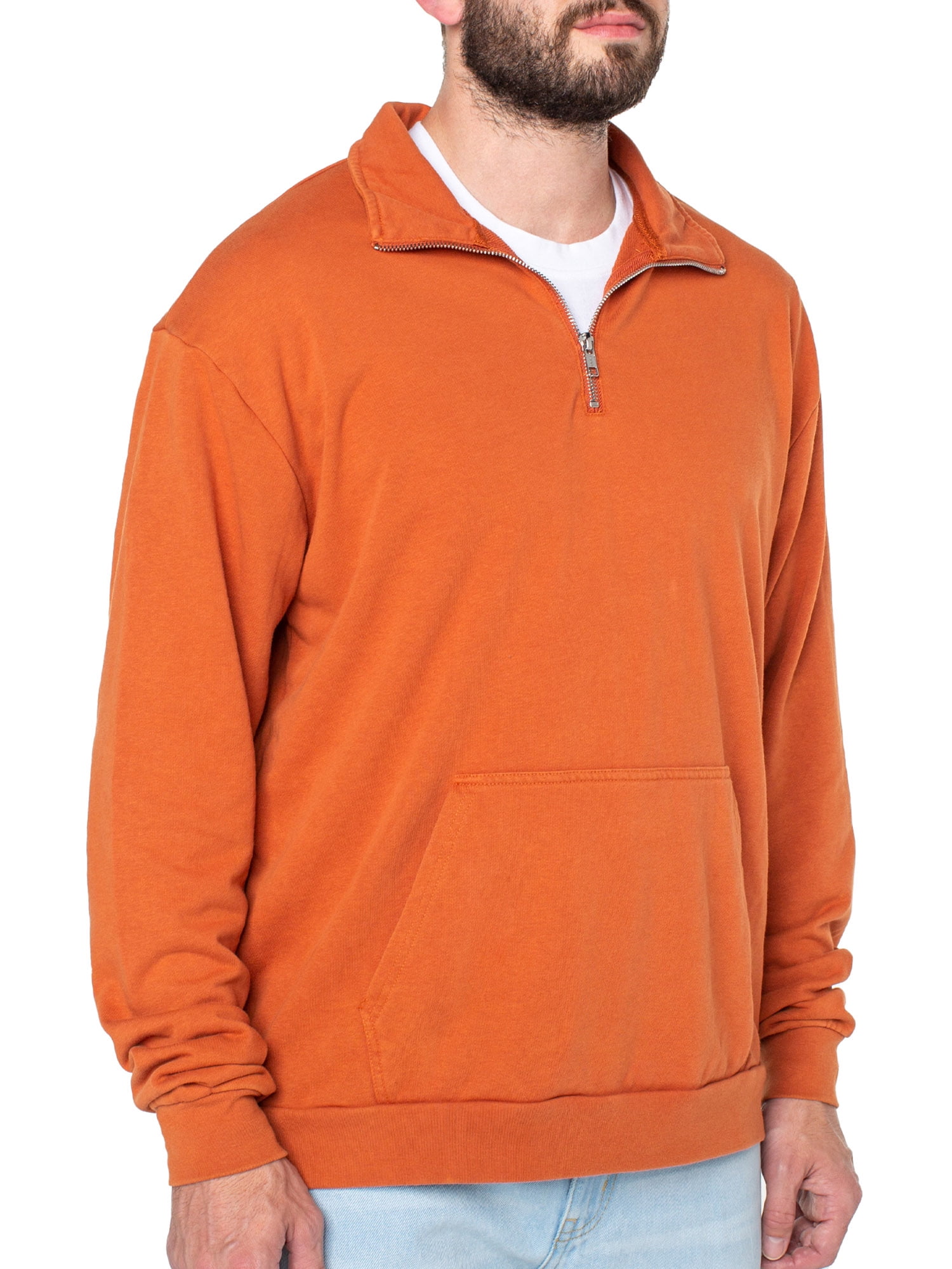 No Boundaries Men’s & Big Men's 1/4 Zip Sweatshirt, Sizes XS-3XL