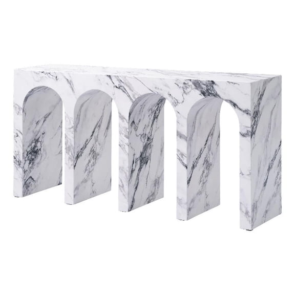 ACME Fritzy Console Table, Engineered Stone Finish