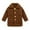 Coffee, variant on Odeerbi Toddler Winter Coat Kids Girls Outerwear Jackets Baby 2025 Fashion Cute Solid Color Windproof Padded Clothes Jacket Lapel Coat Coffee