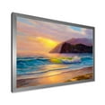 thumbnail image 2 of Designart 'Sunrise Glow On The Sea Waves V' Nautical & Coastal Framed Art Print, 2 of 4