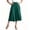 *Green, variant on Women's Elastic Waist Wide Leg Culottes , Summer Breathable Capri Pants For Women , Ladies' Casual Cropped Trousers with Pockets,Black,M-5XL