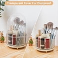 thumbnail image 4 of Organizador de Brochas de Maquillaje con Tapa, Organizador de Brochas de Maquillaje Giratorio de 360°, Organizador de Maquillaje de 7 Ranuras para Tocador, Escritorio C, 4 of 6