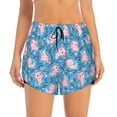 thumbnail image 2 of Balery happy baby axolotls Pantalones cortos deportivos para mujer con forro y dos bolsillos, elásticos, para entrenamiento, gimnasio, yoga-Medium, 2 of 7
