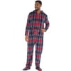 Alexander Del Rossa Mens Pajamas Christmas Plaid Red Green Footed 3X