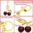 thumbnail image 4 of Farcauo Cherry Keychain Fashion Bag Charms Cute Keychains for Women Kawaii Purse Charm Red Car Keyrings, 4 of 7