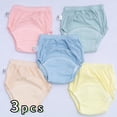 thumbnail image 2 of 3 unids/lote de pantalones de entrenamiento de colores caramelo para recién nacidos, pantalones cortos de verano para bebés, pañales de tela lavables para niños y niñas, pañales reutilizables, bragas infantiles Tan Jianjun unisex, 2 of 2