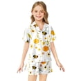 thumbnail image 2 of Ensemble de Pyjama Imitation Soie Imprimé pour Filles, 2 of 4
