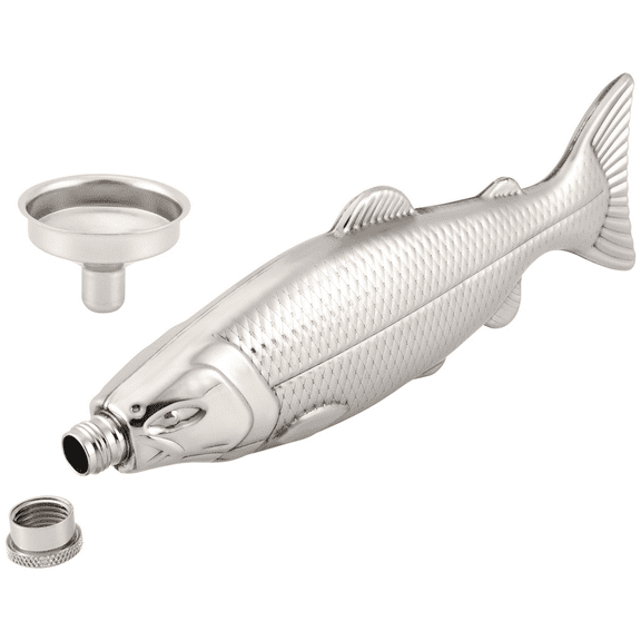 1 Set Fish-Shape Hip Flask 5Oz Bottle Mini Pocket Stainless Steel Party Drinkware for Outdoor