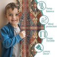 thumbnail image 3 of Blackout Kids Curtains,Red Ethnic Geometric Pattern Childrens Insulated Curtains Set Of 2,Bedroom Essentials,Toddler Room Decor 42x54in(106x137cm), 3 of 5