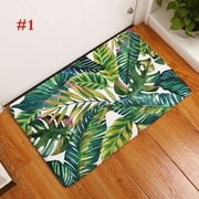 VALINK 40x60cm maison entrée sol tapis porte tapis décoration paillasson feuille de palmier flanelle cuisine salle de bain