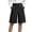Black-360427BB, variant on Womens Denim Shorts Wrap Front Short Jeans for Women Knee Length Wide Leg Bermuda Shorts for Women with Pockets Navy XL