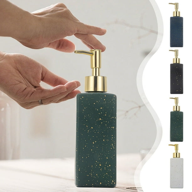 Dispensador de Jabón Espumoso | Botella de Vidrio Rellenable para Baño/Cocina | Negro | 19,7 X 5,7 X 5,7 Cm | 230 G | Multiusos | 1 Unidad