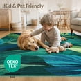thumbnail image 4 of ODIKA 9'x12' Elegant Multi Hued Nature Inspiration Washable Area Rug for Great Room, Indoor Concept, Large Living Low Pile, Flatwoven, 4 of 7