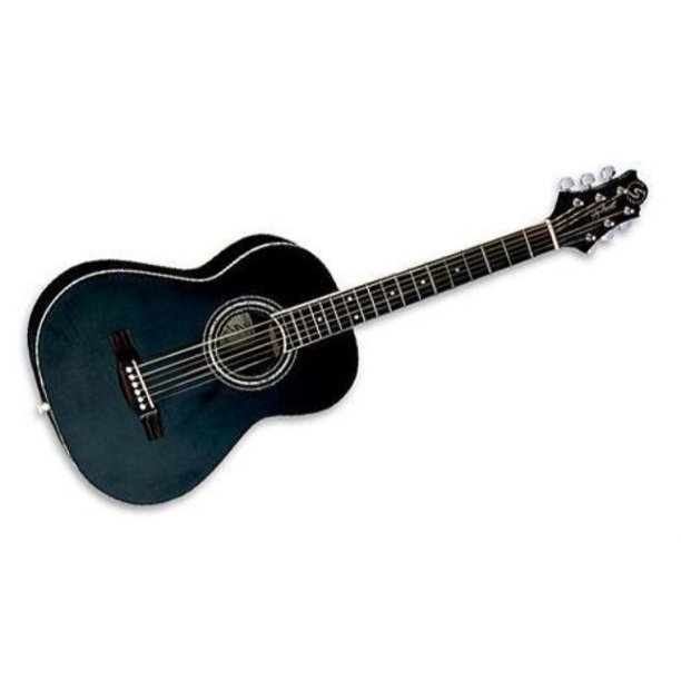 greg design gold rush d1 blk dreadnought acoustic guitar, black