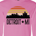 thumbnail image 4 of Inktastic Detroit Michigan Skyline Retro Long Sleeve T-Shirt, 4 of 5