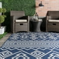 thumbnail image 6 of nuLOOM Celine Aztec Indoor/Outdoor Area Rug, 6' 7" x 9', Celine Blue, 6 of 6