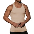thumbnail image 2 of sunsanly O-Neck Sleeveless Racerback Men Vest Summer Ribbed Solid Color Fitness Vest Top, 2 of 8