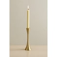 thumbnail image 3 of Metal Taper Candle Holder - Decorative Glam Candlestick Stand for Home, Office & Bedroom - Modern & Classic Design - Elegant Accent Decor - 10" Brown & Gold, 3 of 11