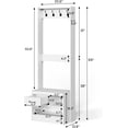thumbnail image 7 of Royalcraft Hall Tree with Bench, Entryway Bench with Coat Rack, Shoe Storage, Soft Cushion, Wood Entryway Furniture, White, 7 of 7