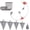 Clear, variant on Saltwater Surf Fishing Tackle Kit - Saltwater Surf Fishing Rigs Bottom Rigs Include Fishing Leader Rigs Pyramid Sinkers Bass Casting Sinker Circle Hooks for Striped Bass Red Drum Flounder