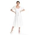 thumbnail image 1 of Vestido midi de manga abullonada Roman Fashion /Juvenil, 12515 (Blanco) blanco M, 1 of 6