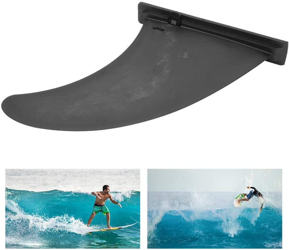 Surfboard Fin,Surfboard Fins Water Type Safe Reinforced Nylon Surfboard Accessories for Paddle Board Canoe Surfboard Finns Water Ski Black Nylon Plastic 