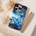 thumbnail image 6 of Fantasy Butterfly Art iPhone Case, Shimmering Blue Moth Design for Women Girls, Compatible with iPhone 11/12/13/14/15/16 (Pro Max/Plus), 6 of 9