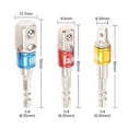 thumbnail image 4 of Impact Drill Socket Adapter 1/4 3/8 1/2 Inch Nut Driver Sockets Hex Shank Extension For Screwdriver Handle Tool, 4 of 5