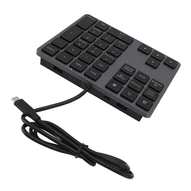 Teclado Numérico, Teclado Numérico Con Cable 5Gbps 34 Teclas HUB Plug And Play Para Computadora Portátil