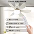 thumbnail image 4 of Lámpara Led Ventilador Con Control Remoto – 5 Aspas, 3 Velocidades Y 3 Temperaturas De Luz, 4 of 5